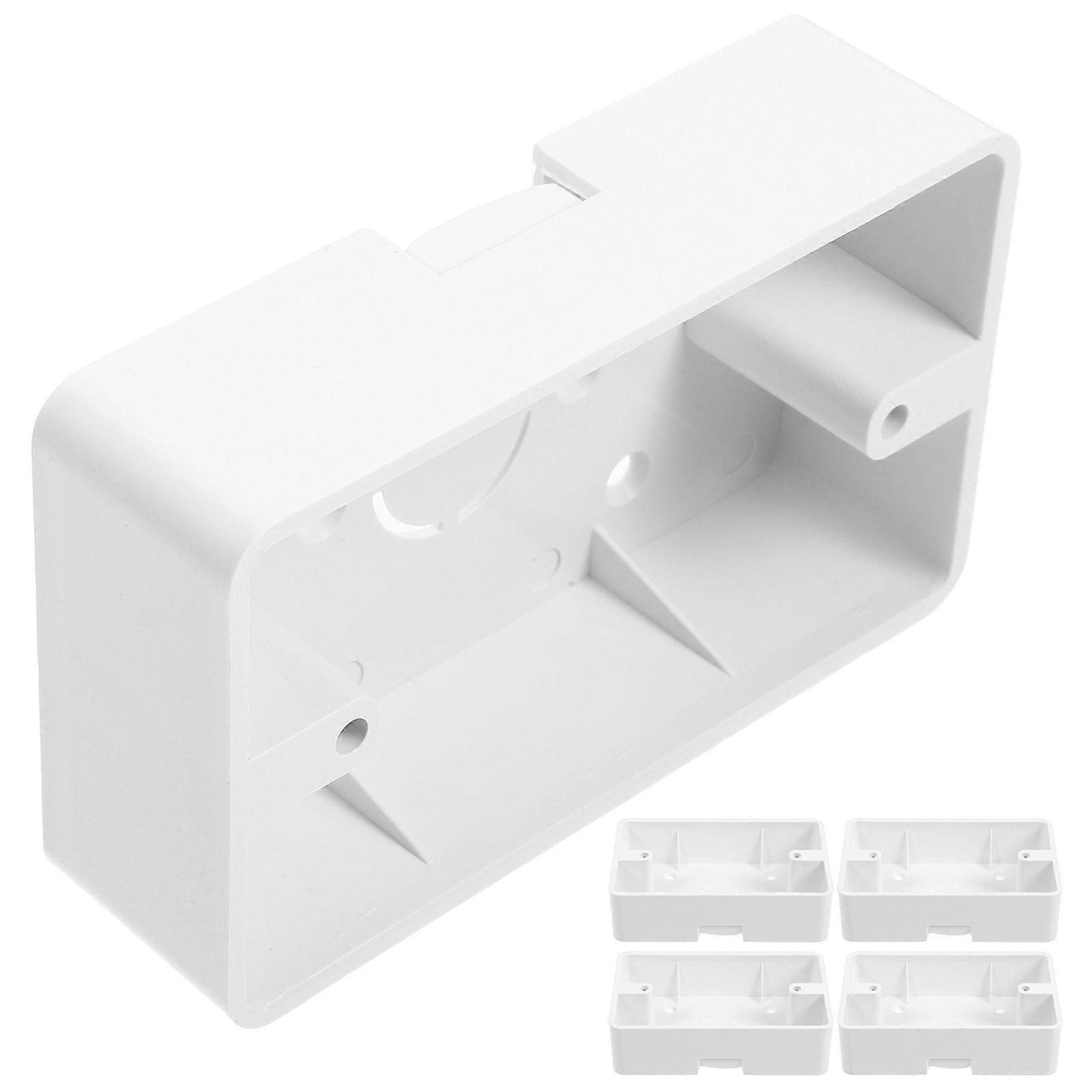 5pcs Wall Mount Outlet Boxes Electrical Outlet Box Wall Mount Electrical Box Wall Socket External Installation Junction Box for Home Electrical Box Ex