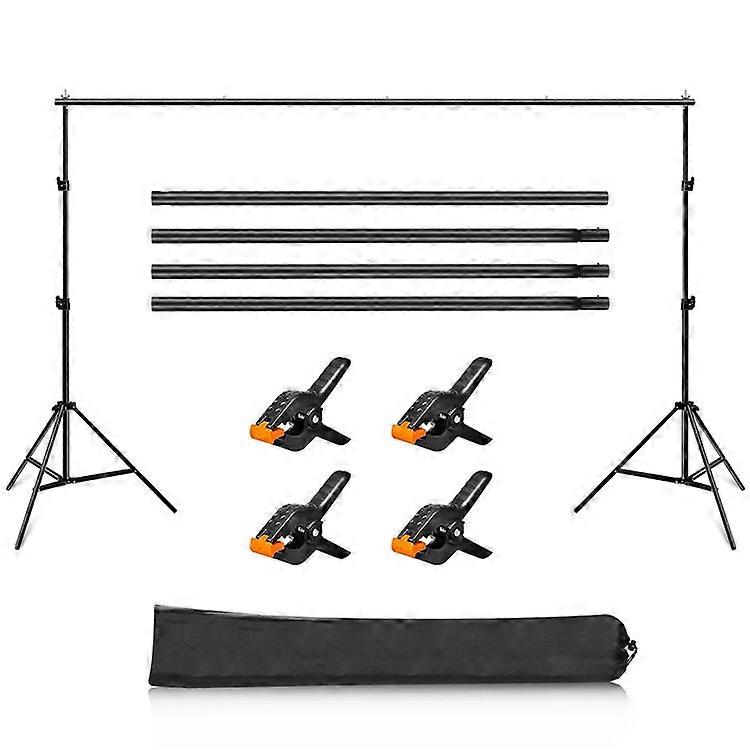 PULUZ PU3110B 1 Set Tripod Stands Backdrop Support Stand Crossbar Clip Kit for Studio Photography