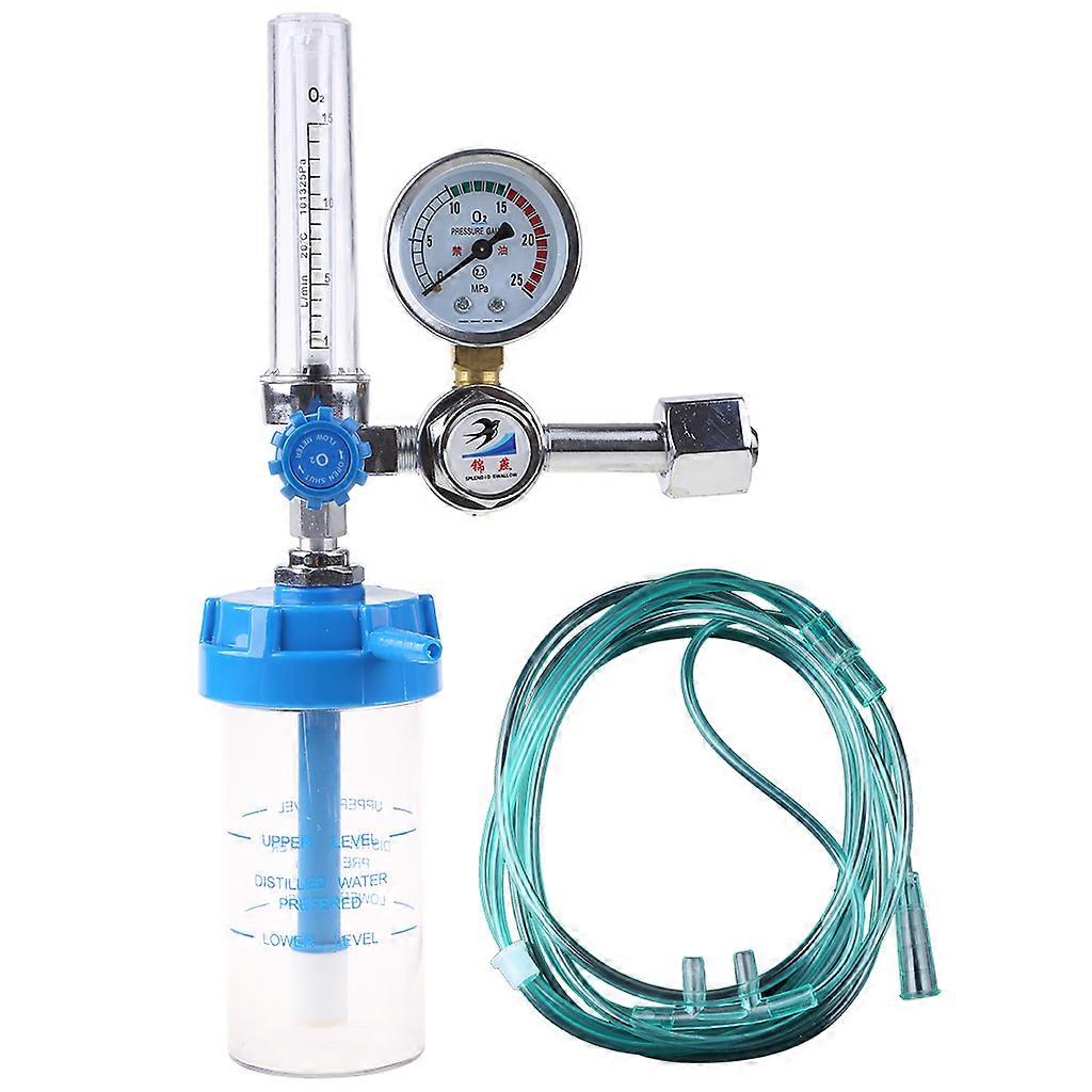Oxygen Regulator Inhalator Pressure Gauge Flow Meter for inhalation Pressure Reducing for Valve G5/8" Gas Reducing for V