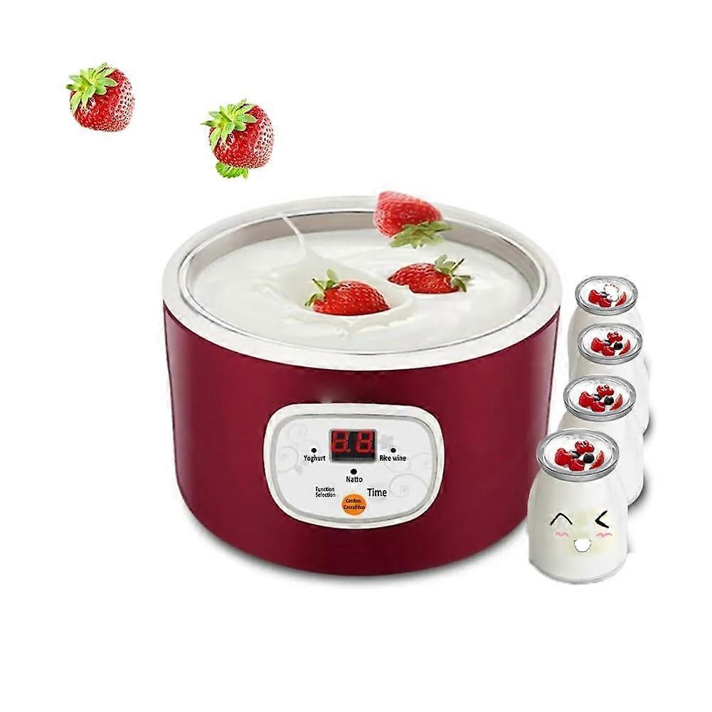 Yogurt maker for the household, With 4 small containers, for 2–3 people