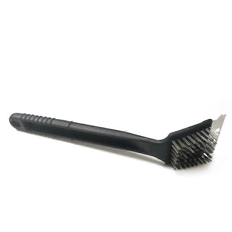 Grill cleaning brush – stainless steel bristles and extra long handle – effortlessly cleans metal grills and porcelain 2pcs black Ref: 4661