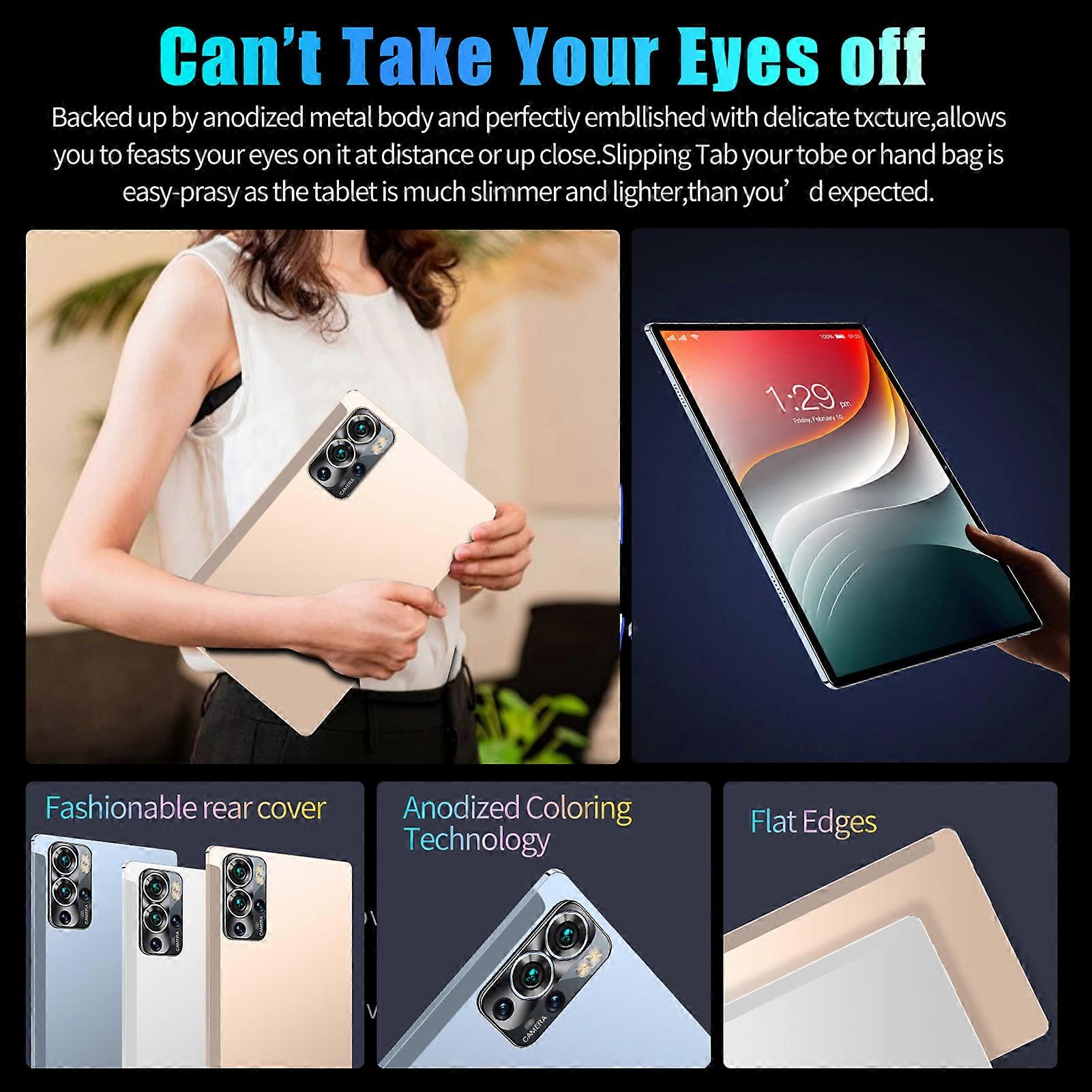 6GB+128GB 10.1 inch 1960 x 1080 High Definition Android 13 Tablet for MT6797 8-core Processor BT4.2 6000mAh Battery Long Standby Time with Case