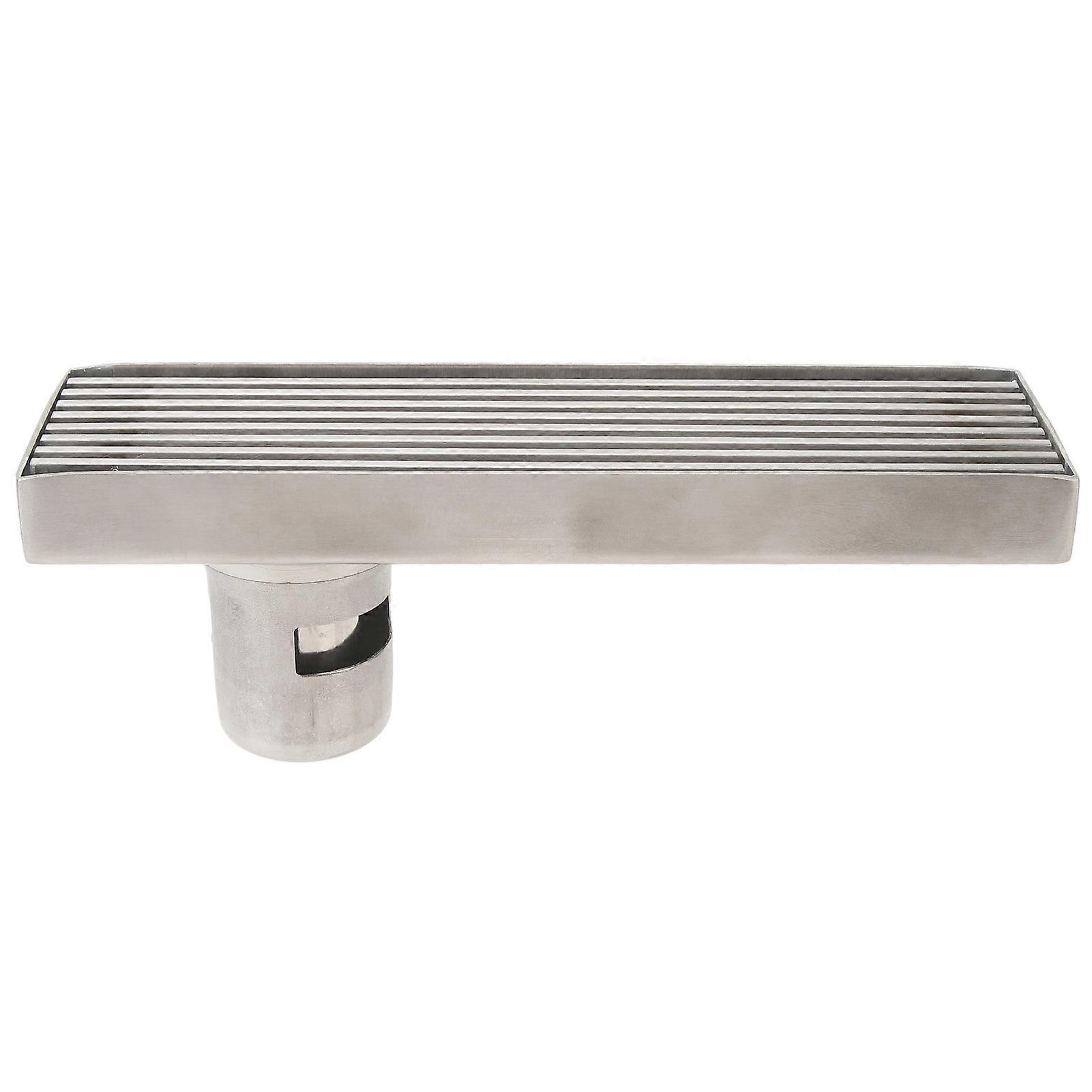 火格子付きリニアシャワードレン、長さ20cm、幅5.5cm、ステンレス鋼長方形、シャワーフロアドレン、2.0インチパイプ用、悪臭防止、サイドドレン