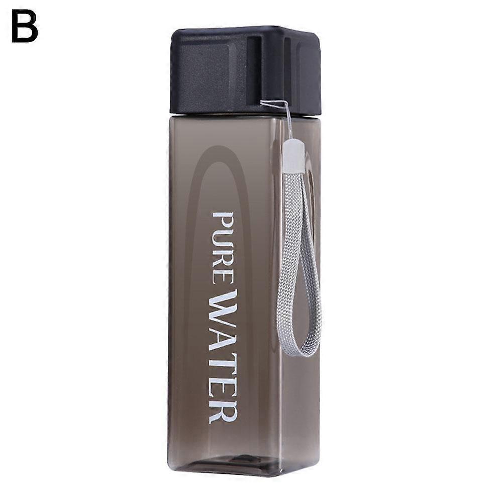 Simple Square Cup 500ml Leakproof BPA-Free Wide Mouth Easy Clean Reusable Water Bottle Eco Friendly Compact Design For On The Go