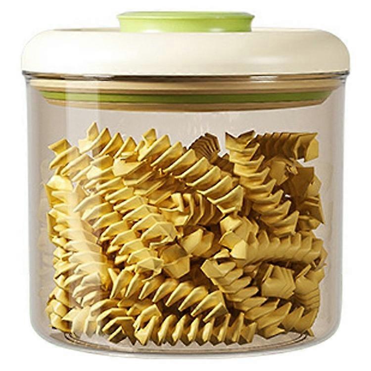 1050ml Round Push Button PS Airtight Container Grains Snacks Kitchen Food Storage Canister (BPA-Free, No FDA)