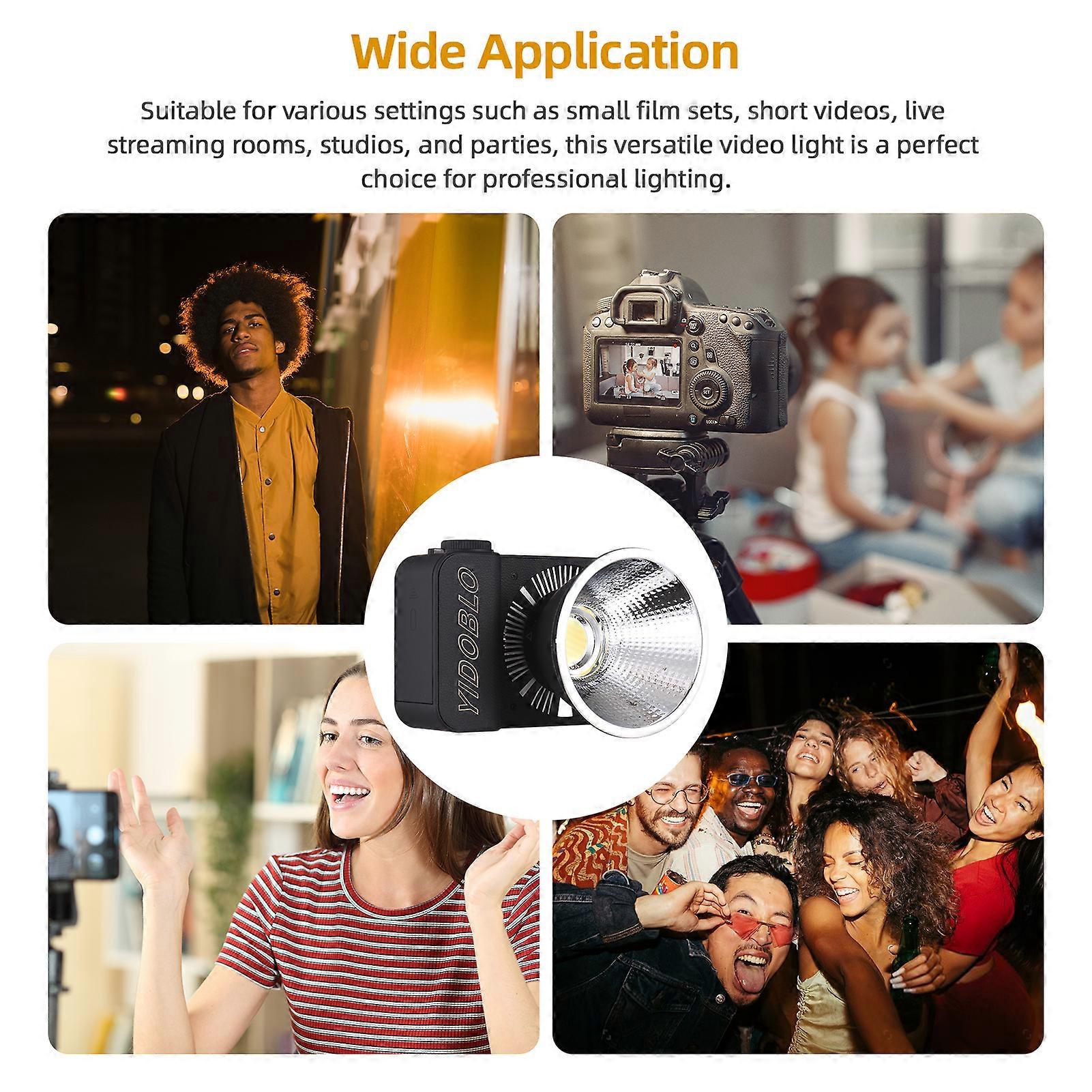 Adjustable LED Studio Video Light with Versatile Effects and Smartphone Control