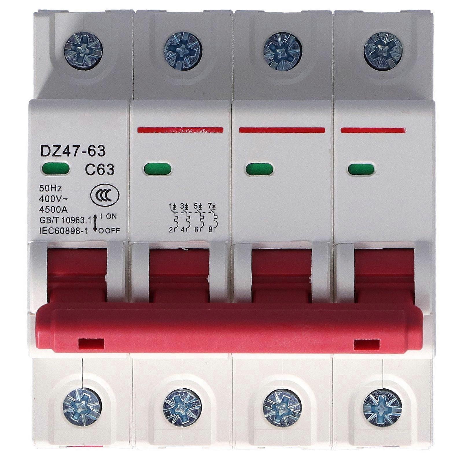 High quality Small circuit breaker 4P household air switch overload short