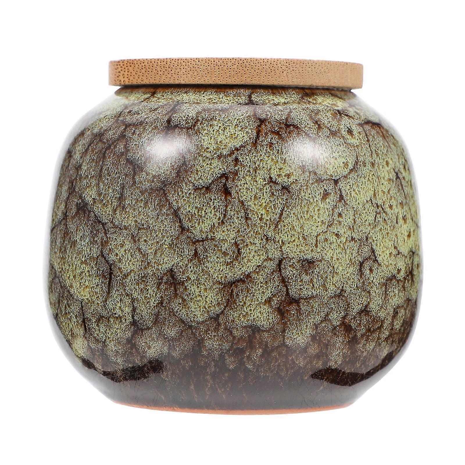 White Ceramic Tea Storage Jar with Sealing Lid for Home Use Keeps Contents Fresh