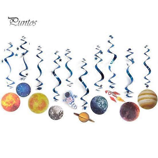 10 Pcs/Set Solar System Hanging Ornaments Decorations Outer Space Party Planets Supplies Space Decorations Space Party Star Decorations Room