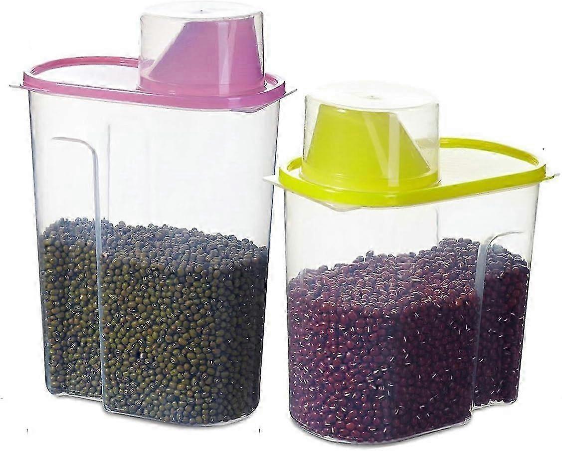 Airtight Cereal Storage Containers with Measuring Cup & Lids