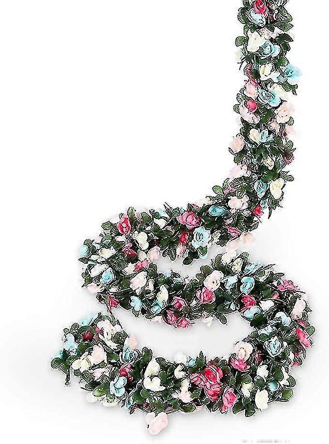 اصطناعية معلقة روز كرمة إكليل زهور وهمية للمنزل فندق جدار حفل زفاف ديكور