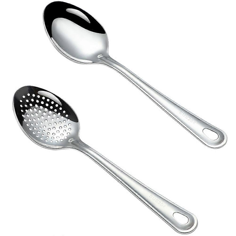 Perforated Spoon for Kitchen Use, Professional Grade Stainless Steel Serving Tool