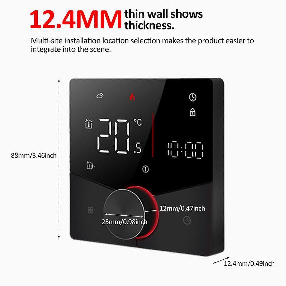 WIFI Smart Heating Thermostat Digital Temperature Controller Mobile Phone APP Control Touchscreen LCD Display Weekly Programmable Thermostat Anti-fre