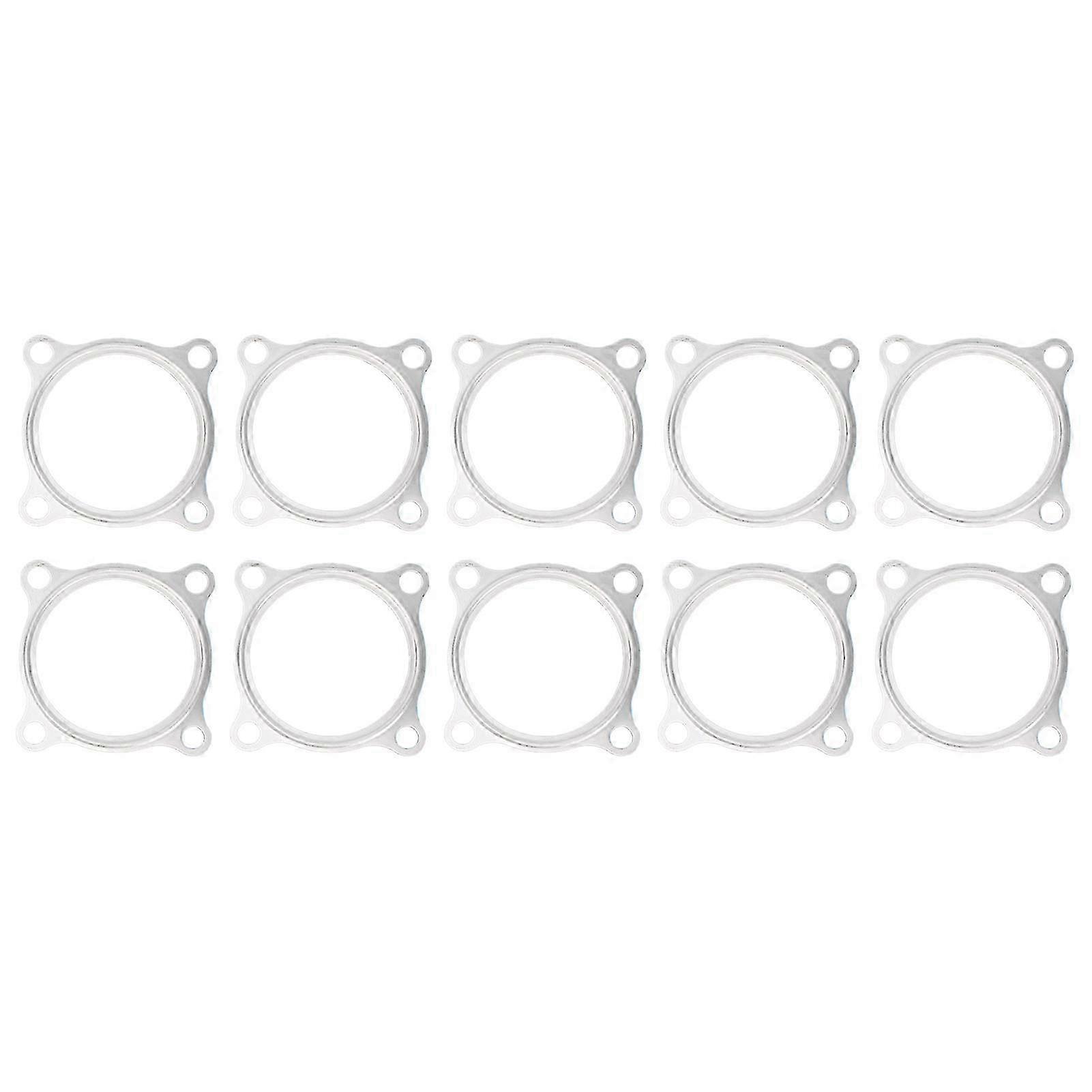 10pcs 2.5in 4-Bolts Turbo Downpipe Gasket Compatible with Some Turbo Models Including GTX30 GT30 GT35 GTX35 GT2871R and GT2540R