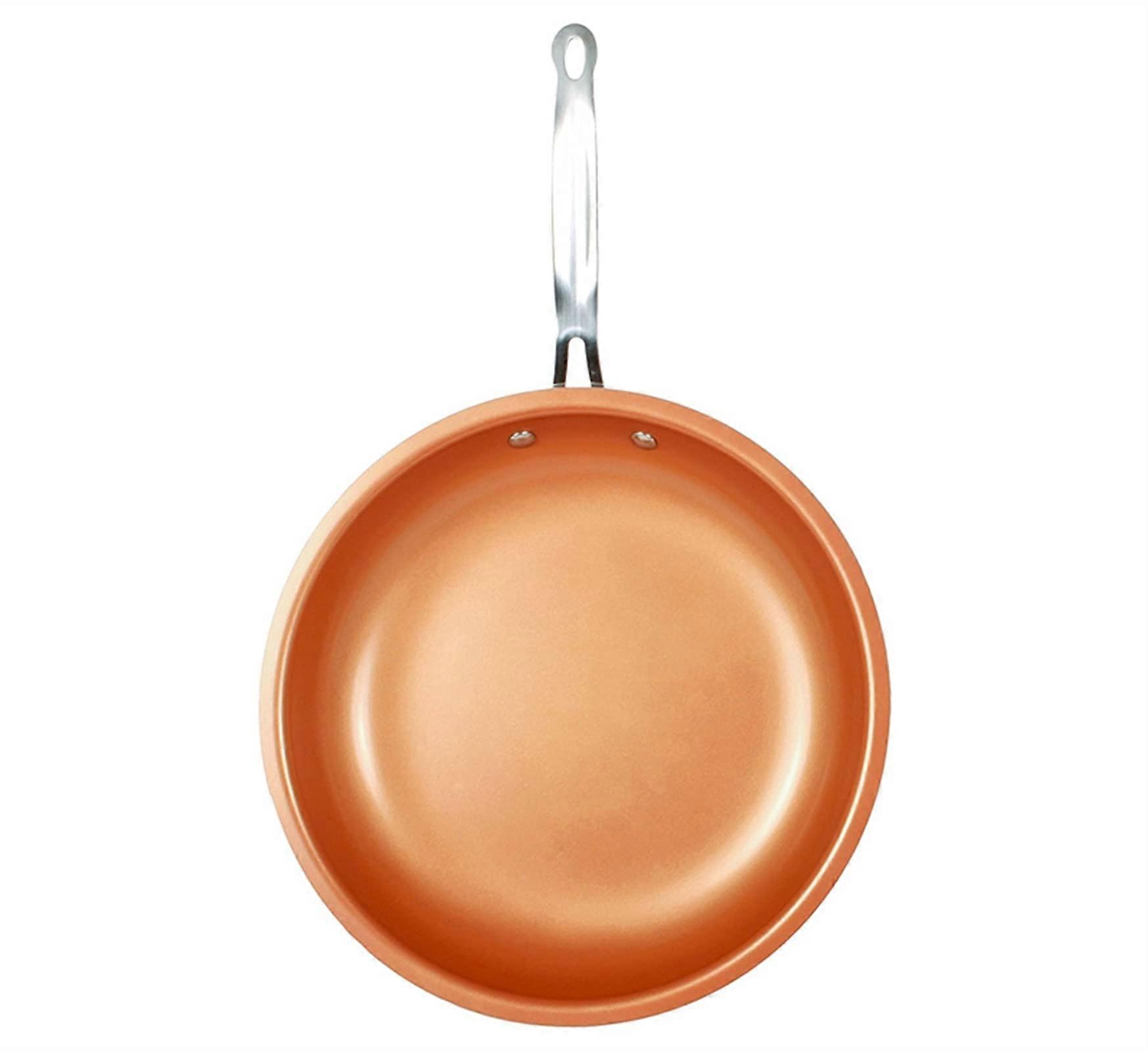 10 Inch Copper Red Non-Stick Ceramic Frying Pan, Dishwasher Safe Cookware, Oven Safe Cookware, Durable Skillet
