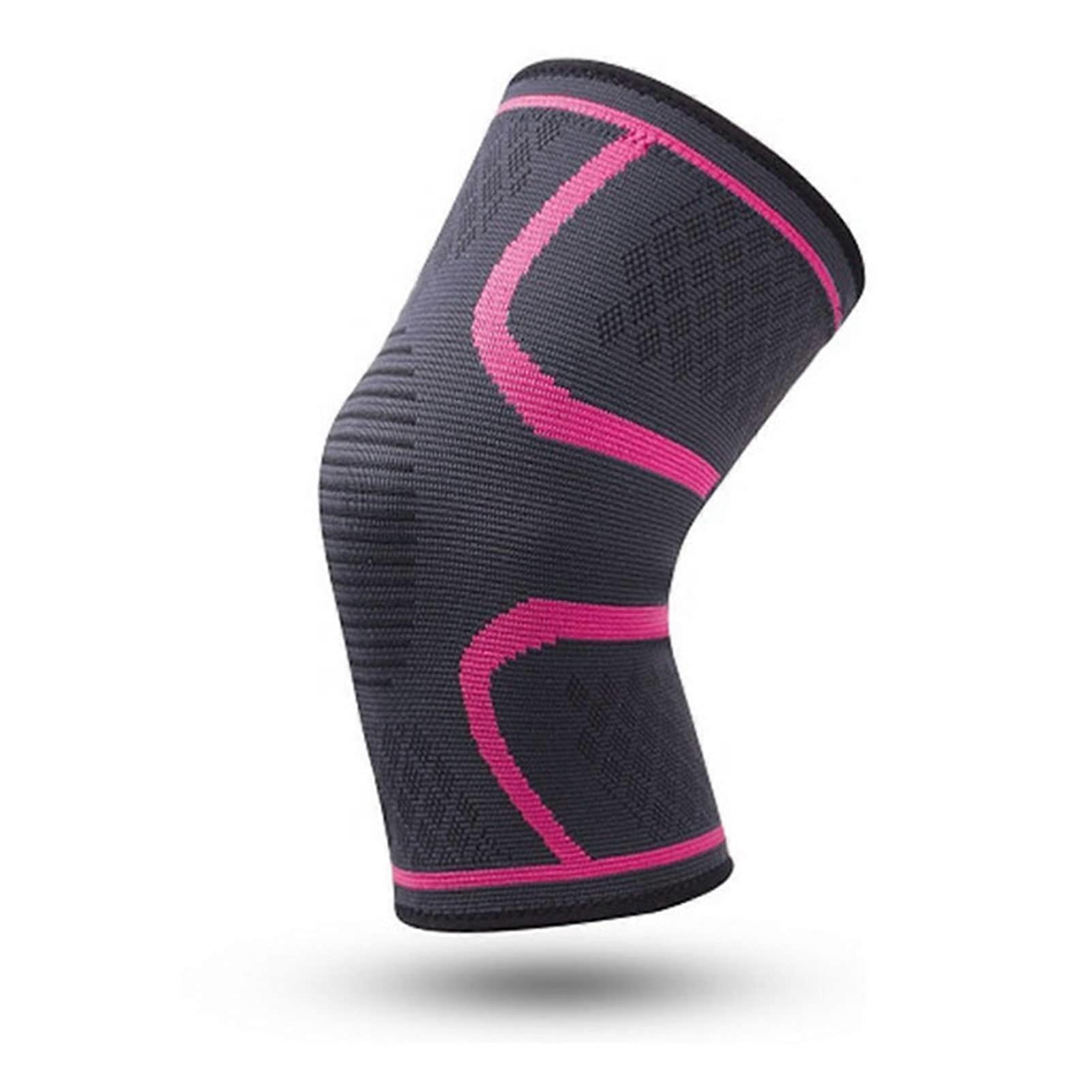 Volleyball Knee Pads, Nylon Protective Knee Sleeves for Sports, XXL Rose Red, Suitable for Dancing, Basketball, Running