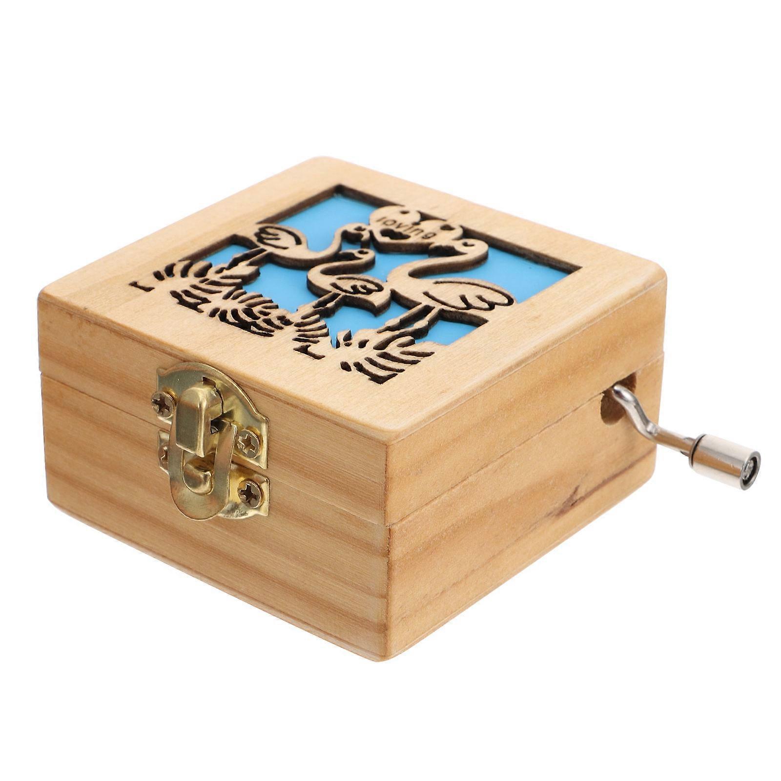 Adorable Flamingo Music Box for Decor Use Made of Synthetic Material Multi Color 1 Pc