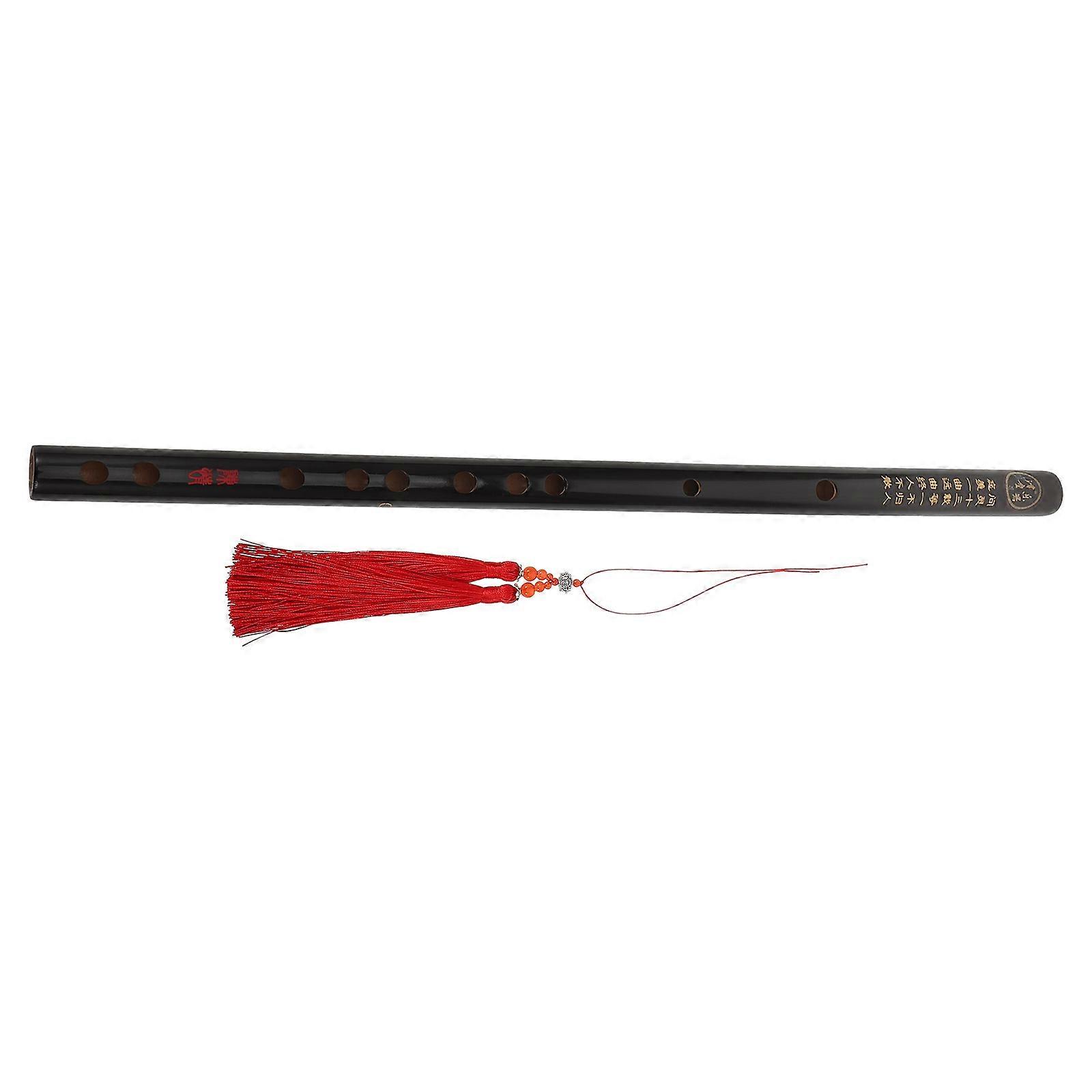 Antique Bamboo Flute for Beginners – Traditional Black Transverse Instrument with Accurate Tone for Musical Performance and Practice