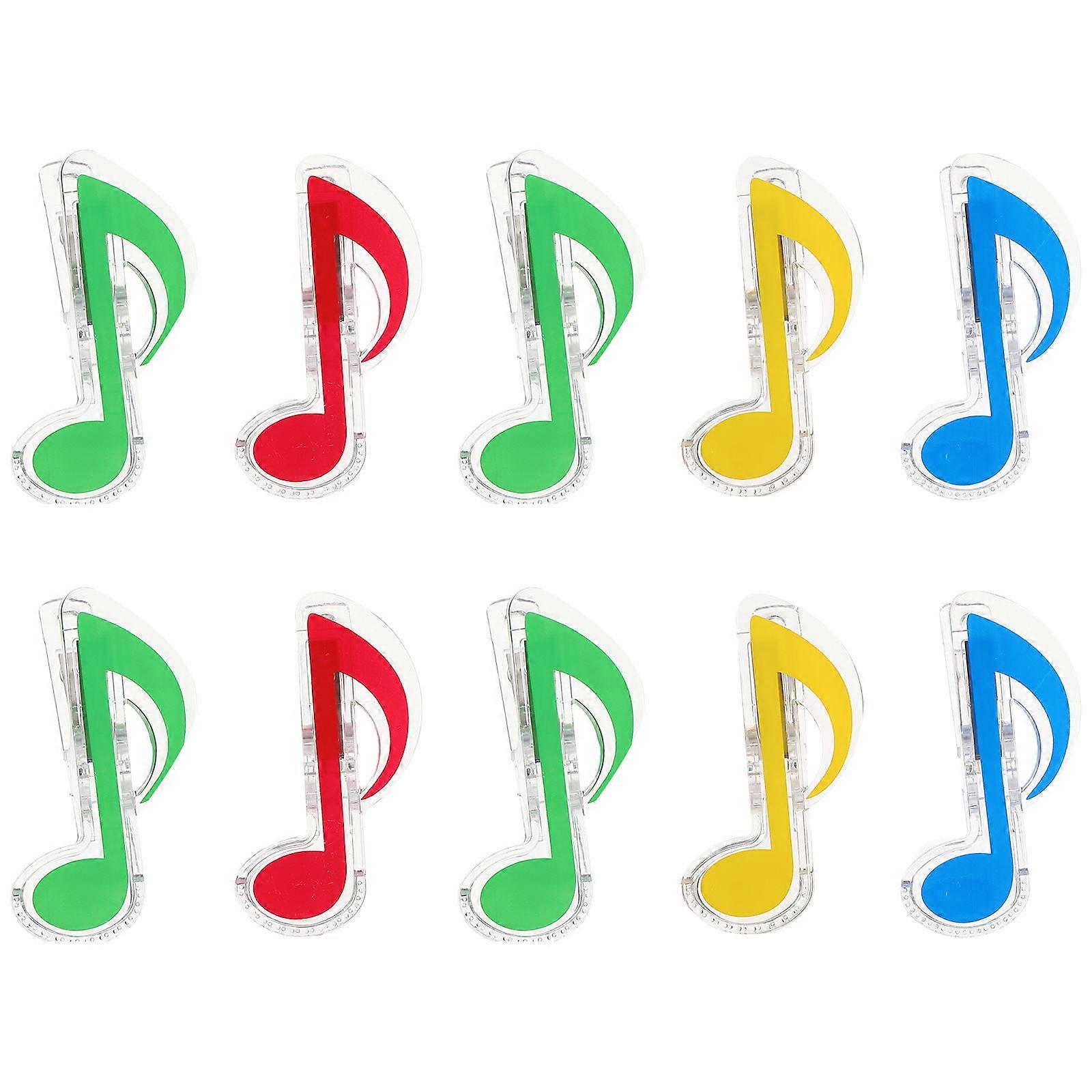 Music Clips Page Holder Plastic Sheet Clips Students Lectures 10Pcs