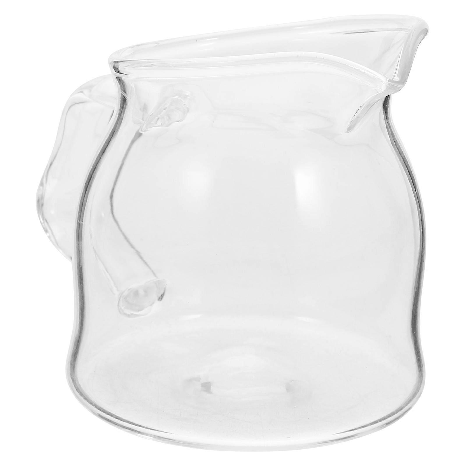 Latte Jug Sauce Holding Pitcher Café Glass Material 1Pcs