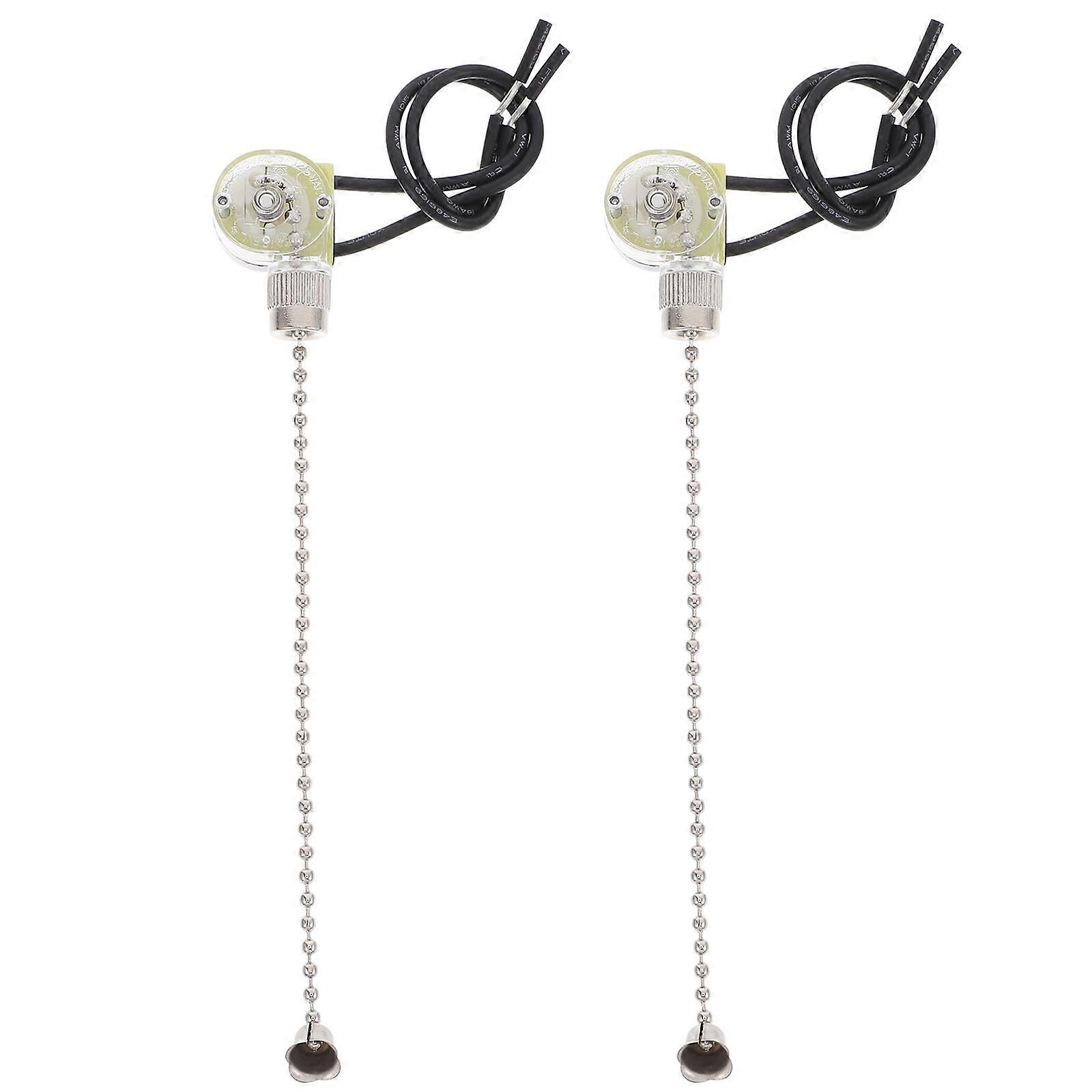 Ceiling Fan Pull Chain Decorative Design For Home Interior Decoration Multi Color 16.70X3.30X1.60cm Switch 2Pcs