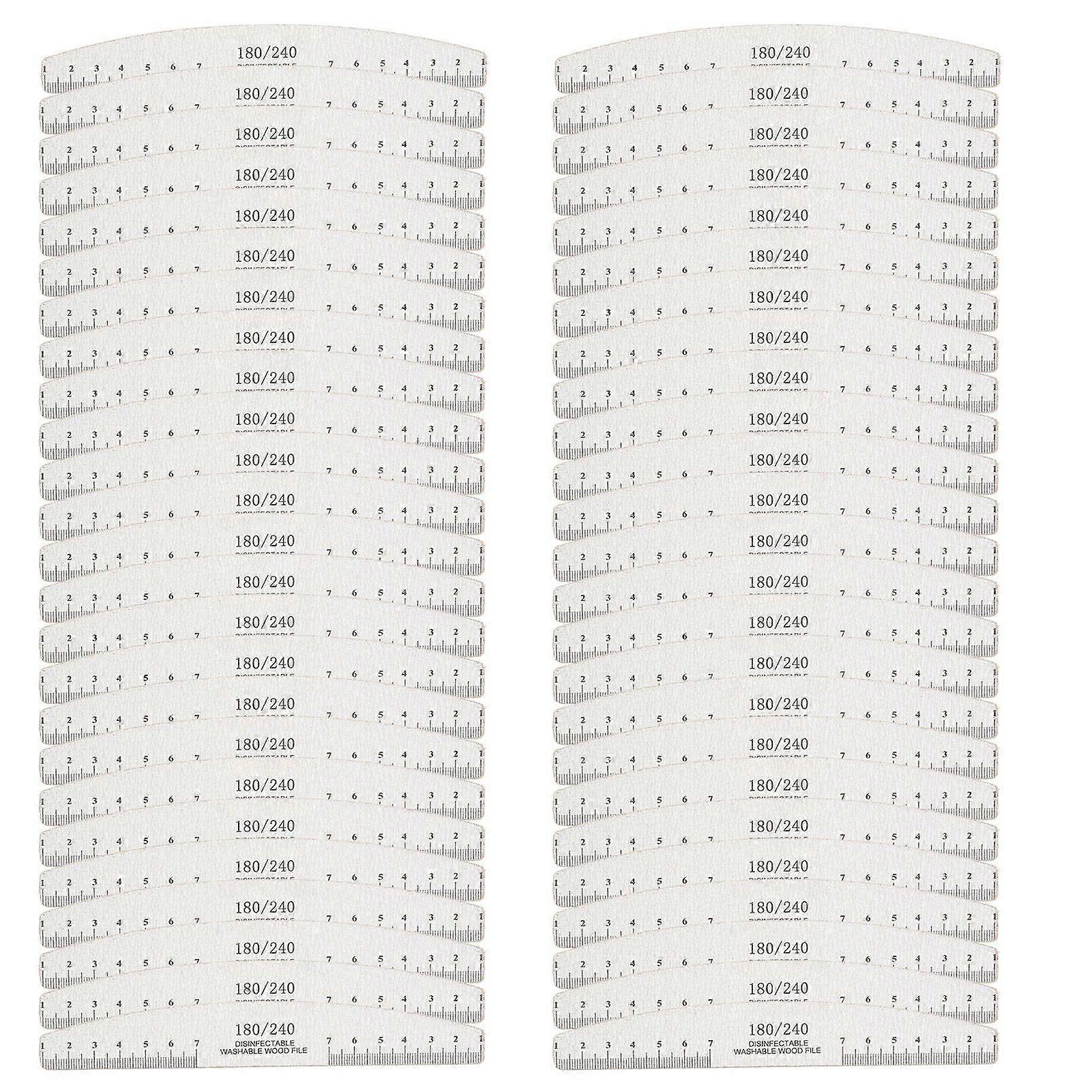 2025 Latest Model 50Pcs Nail Files 180 240 Grit Multifunctional Washable Nail ...