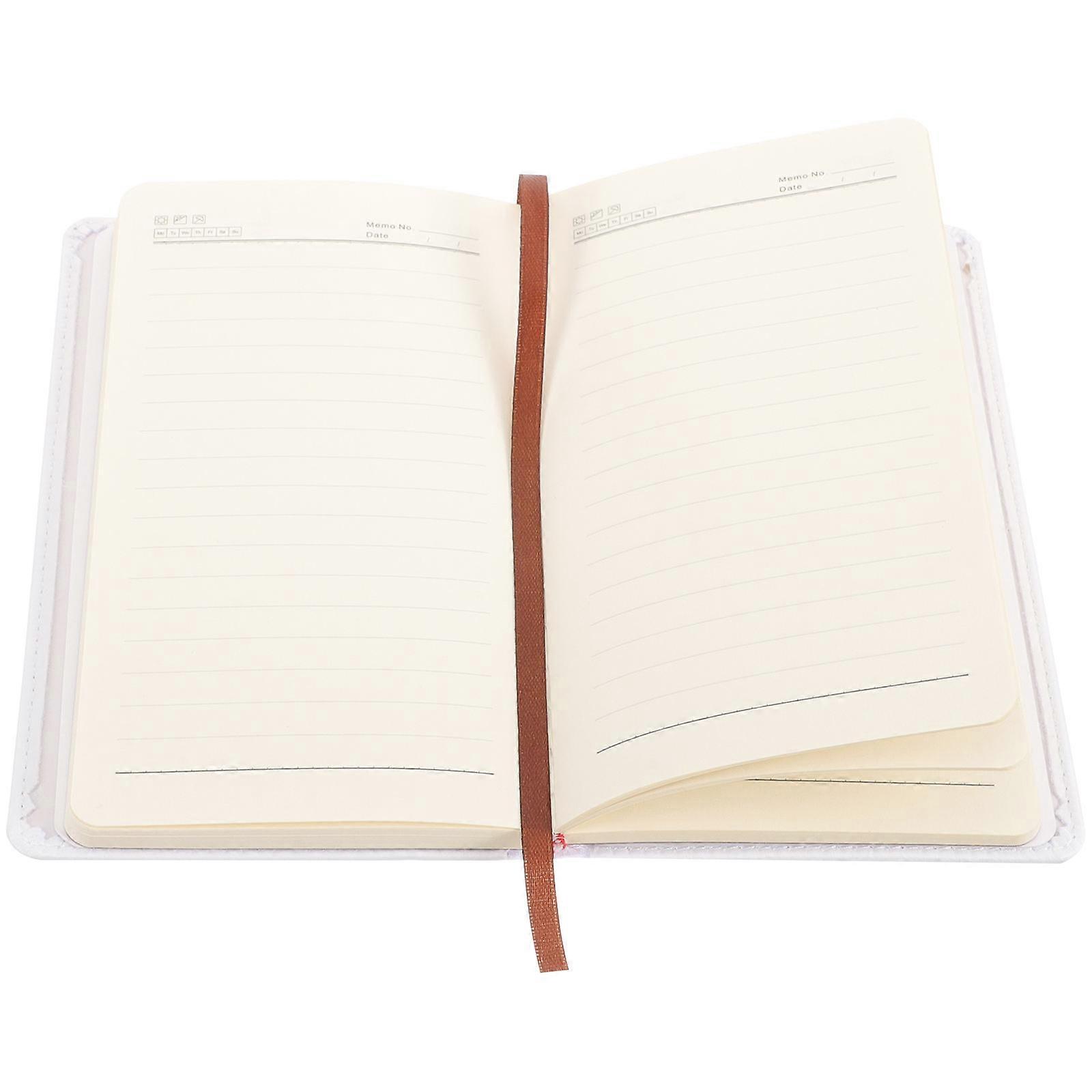 Portable Journal Book White Color A6 Size For Office Workers Scheduling 1Set