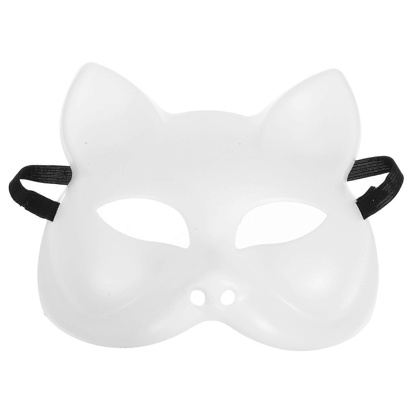 Party Mask Wearable Blank Plastic Mask Prop For Halloween Masquerade Ball Carnival 1Pack