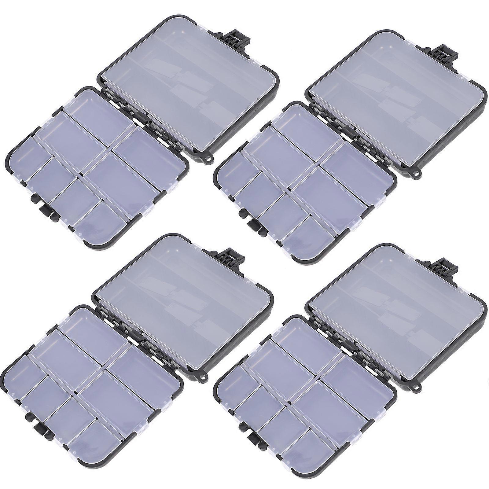 4pcs Durable Fishing Bait Storage Boxes with Dividers Fishing Tackle Organizer for Outdoor Use