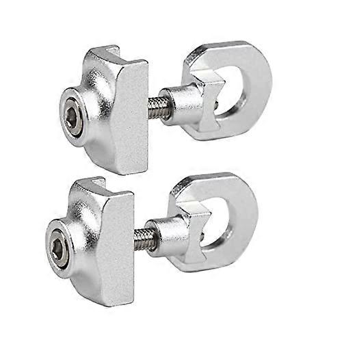 Bicycle Chain Tensioner Adjuster Pack of 2 for Single Speed Track Gear Silver, Durable Chain Pin Compatibility