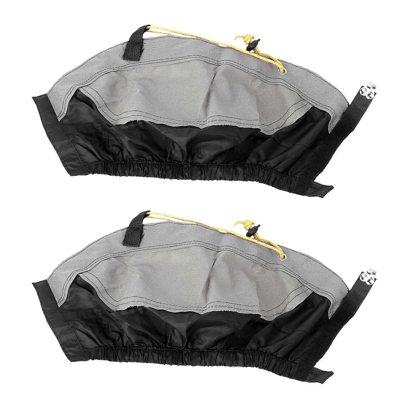 Leg Gaiters For Hiking Waterproof Hiking Boot Gaiters 22x20x0.5cm Nylon Black And Random Rope Color 1Set