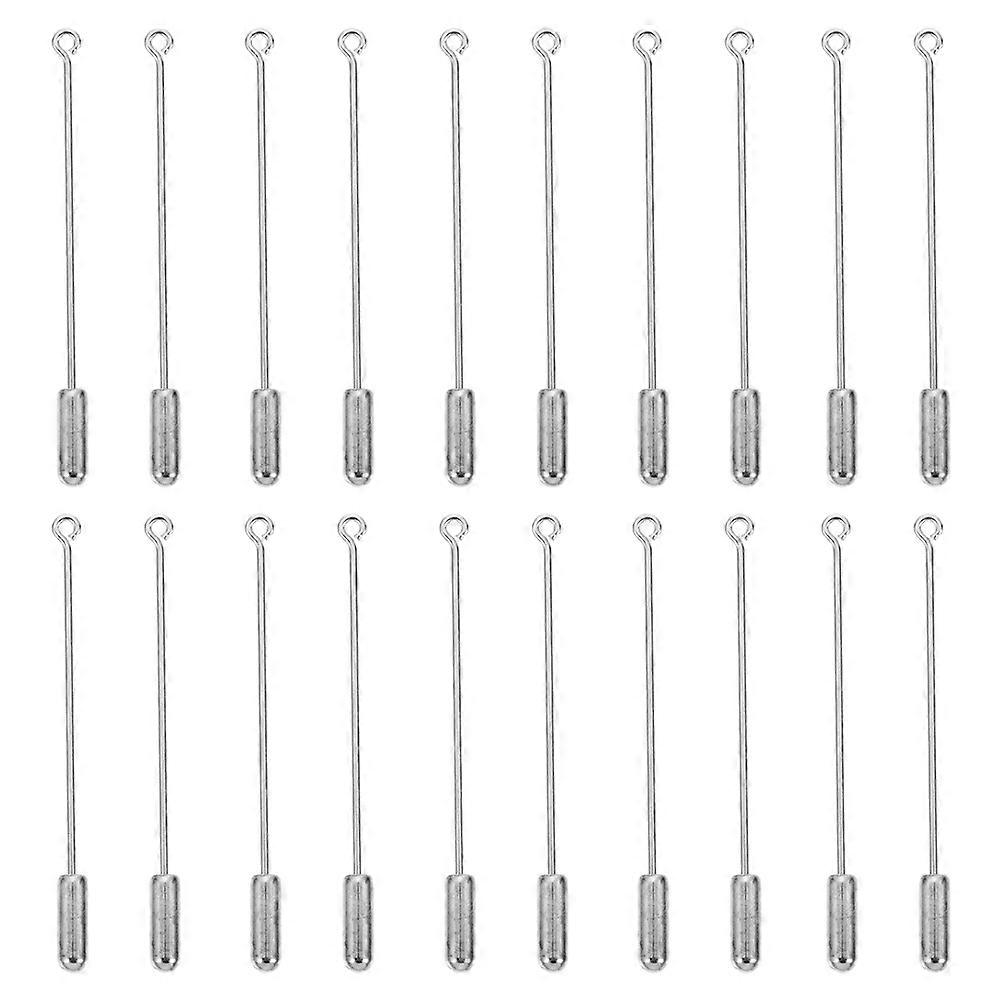 20Pcs銅ブローチロングニードルピンジュエリーアクセサリーは安全に使用できます