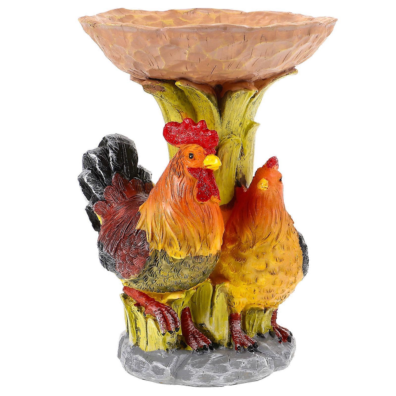 Bird Bath Bowl Resin Bird Feeder For Outdoors Multi-Colored 18.00X12.50X12.50CM Feeding Birds 1Set