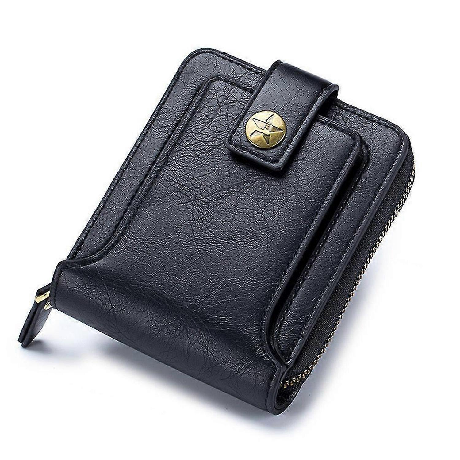 Zipper Buckle Tri-Fold Card Case Large Capacity Design for Shopping