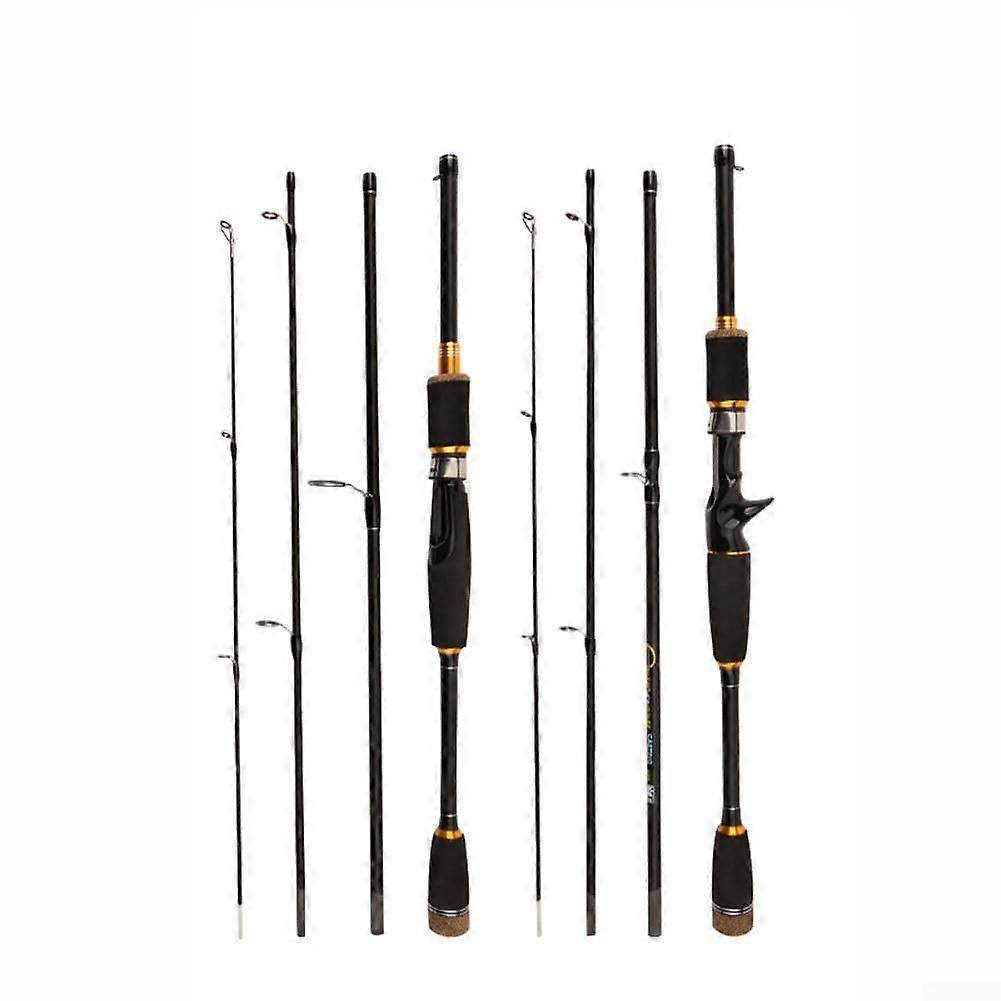 ML Travel Spinner Baitcasting Pole Carbon Fiber Segmented EVA Handle and Travel Friendly 6ft 7ft 2.1 m