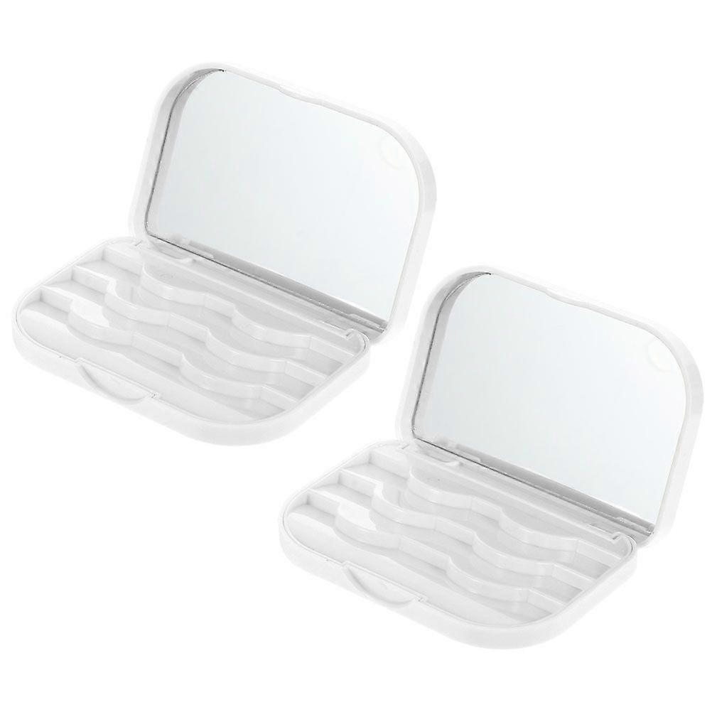 2pcs Eyelash Storage Box Eyelash Packaging Boxes False Lash Storage Container