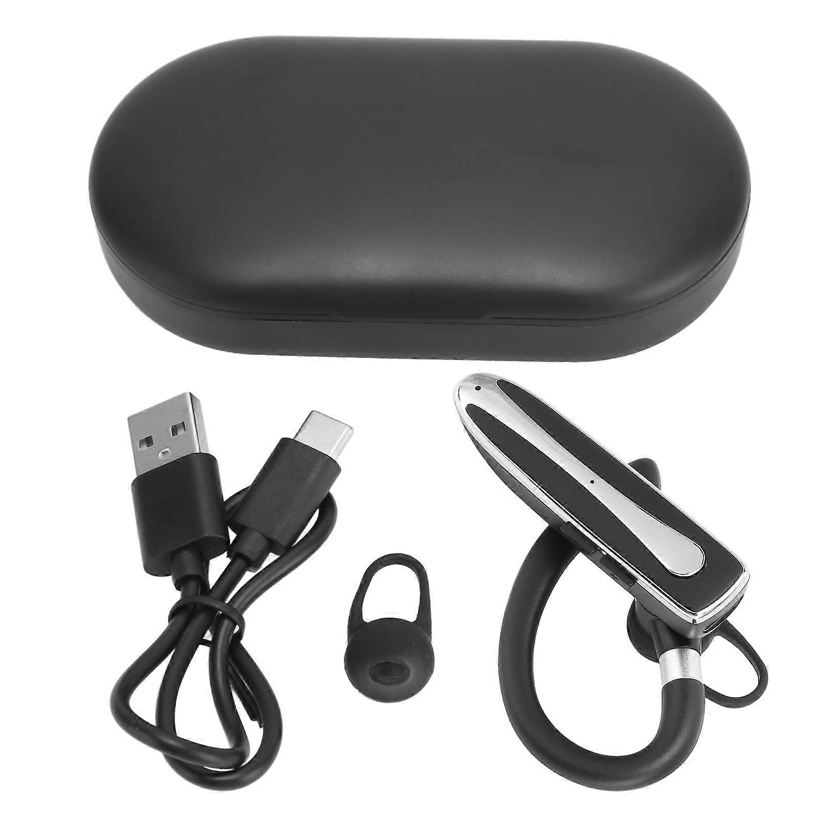 Hands-free Noise Cancelling Bluetooth Headset with Built-in Microphone, Wireless Single Earbuds for Driving, Business and Sports