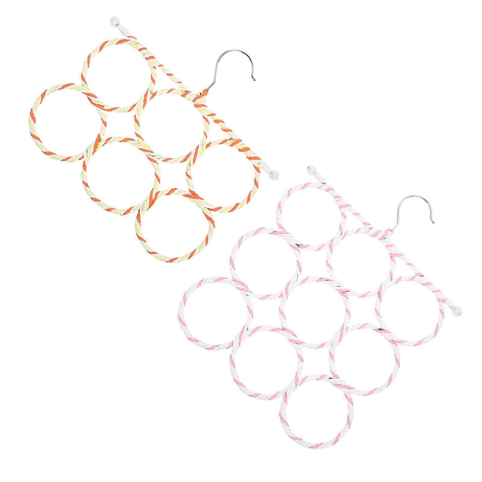 Foldable Scarf Hanger with Strong Bearing Capacity for Home Use Assorted Color 2pcs