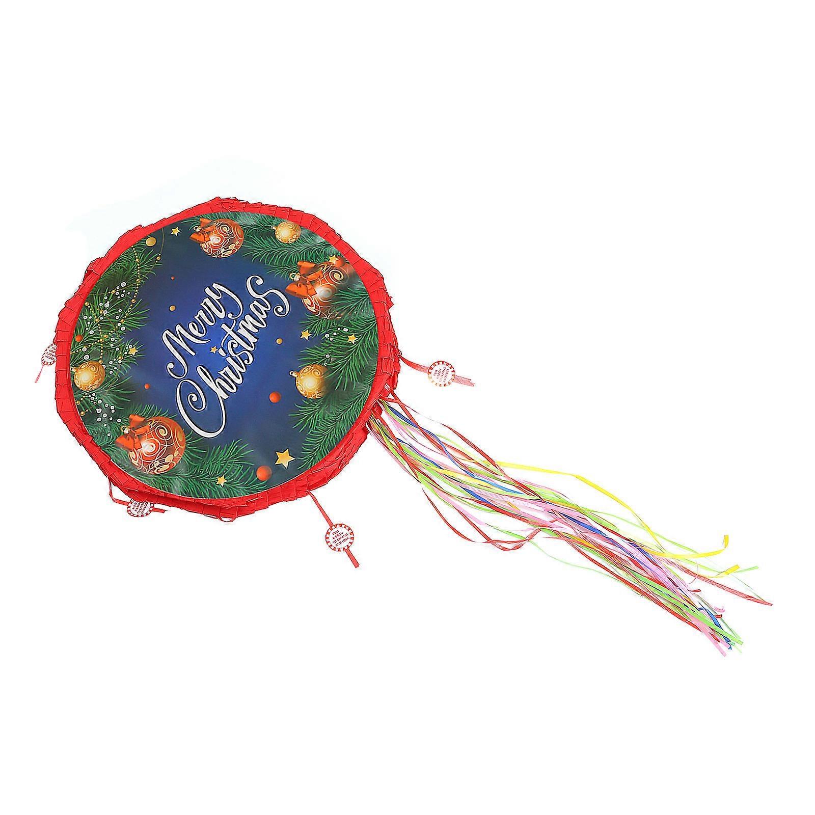Pinata Smashing Toy Multi-Color Christmas Tree Style Traditional Shape Paper present Filler For Festival Celebration 43x43cm 1Set