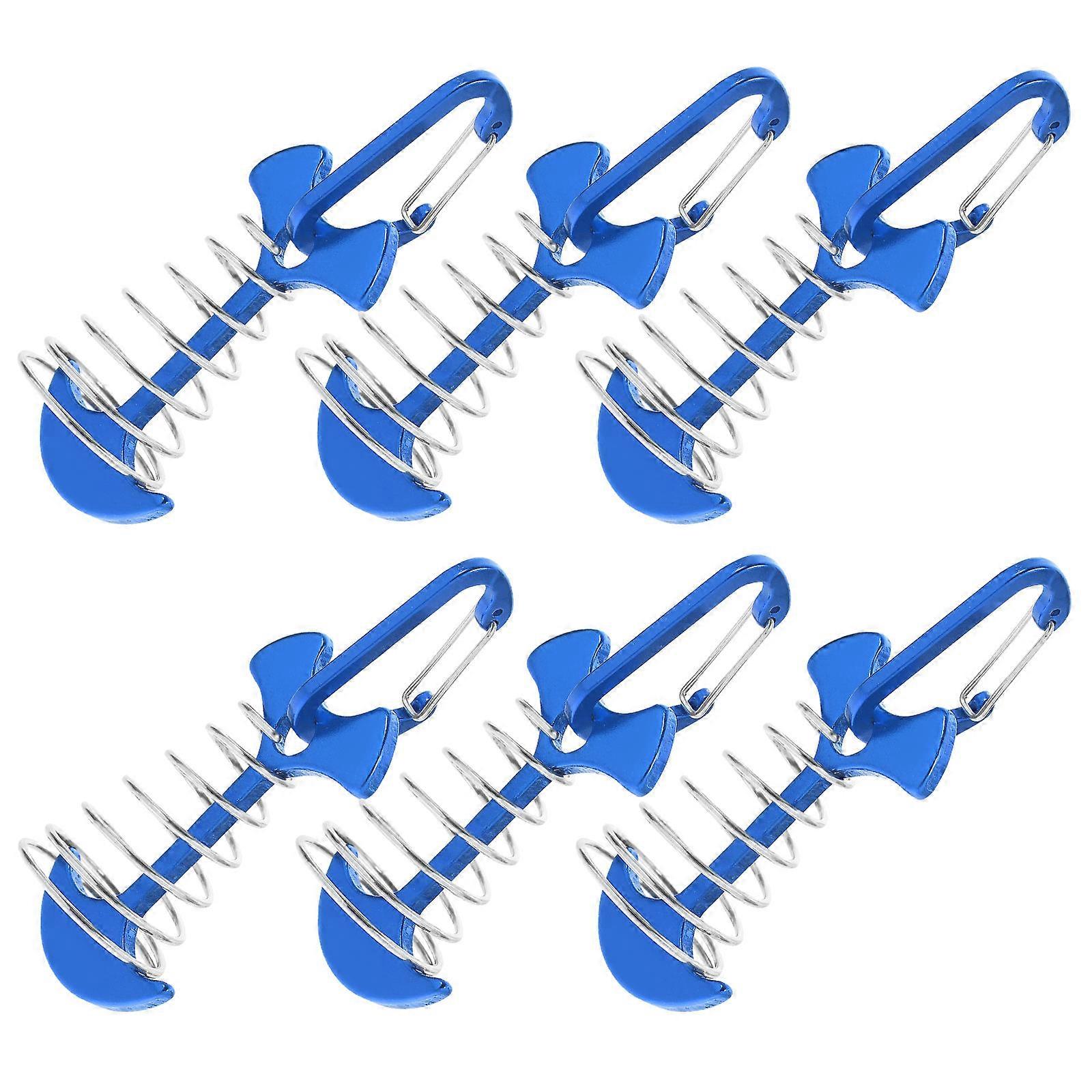 Outdoor Tent Pegs Aluminium Alloy Fish Bone Shape Fixing Tents Camping 6 Sets