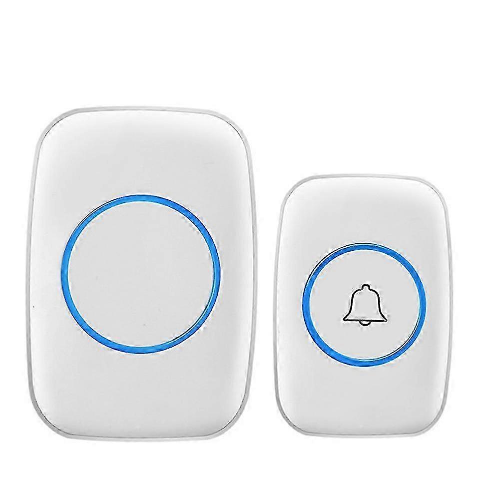 Waterproof Wireless Doorbell with 300m Remote Chime and Plug-in Button Ring Alarm