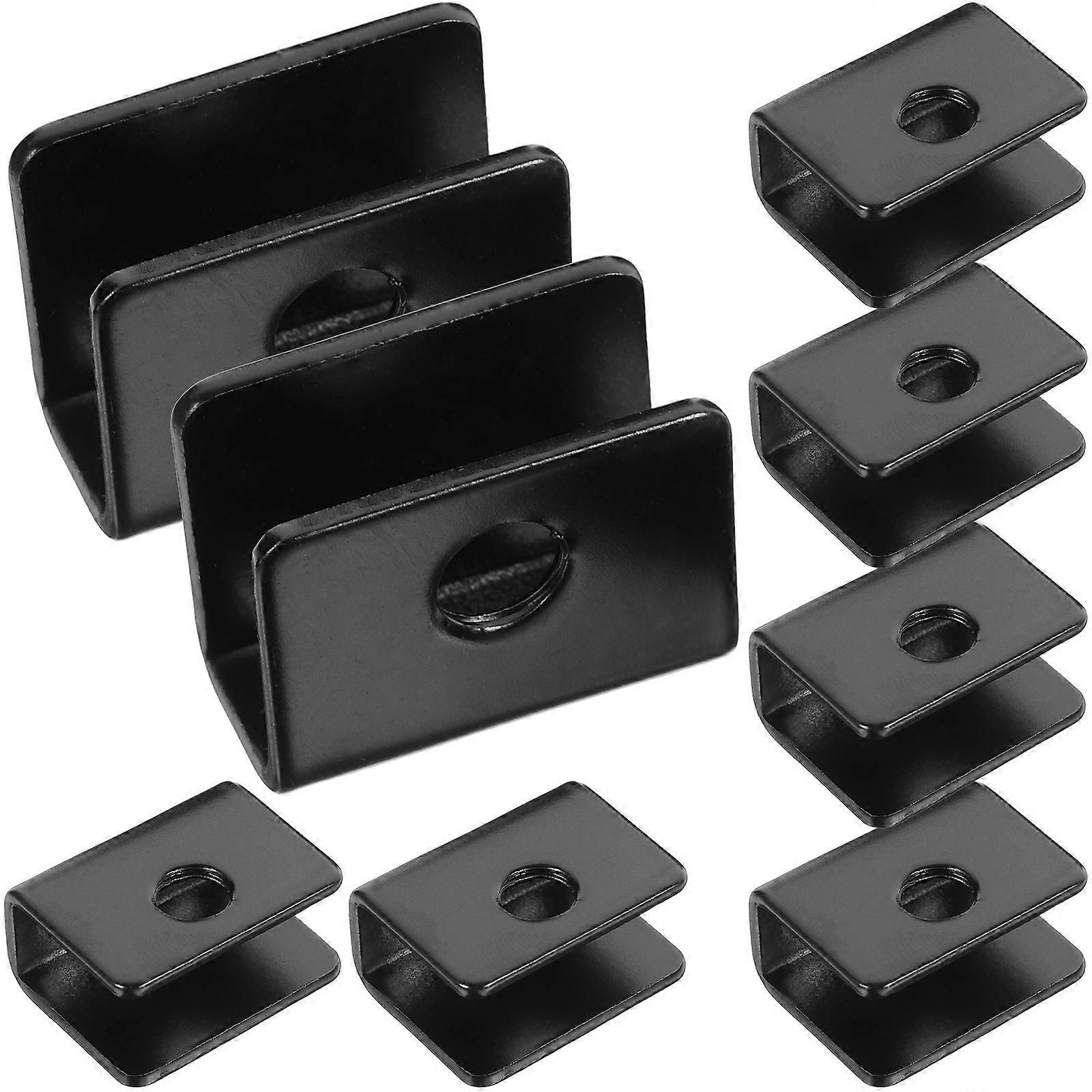 Metal Mirror Holders Glass Mounting Clips Square Simple Design For Construction Projects 8Pcs