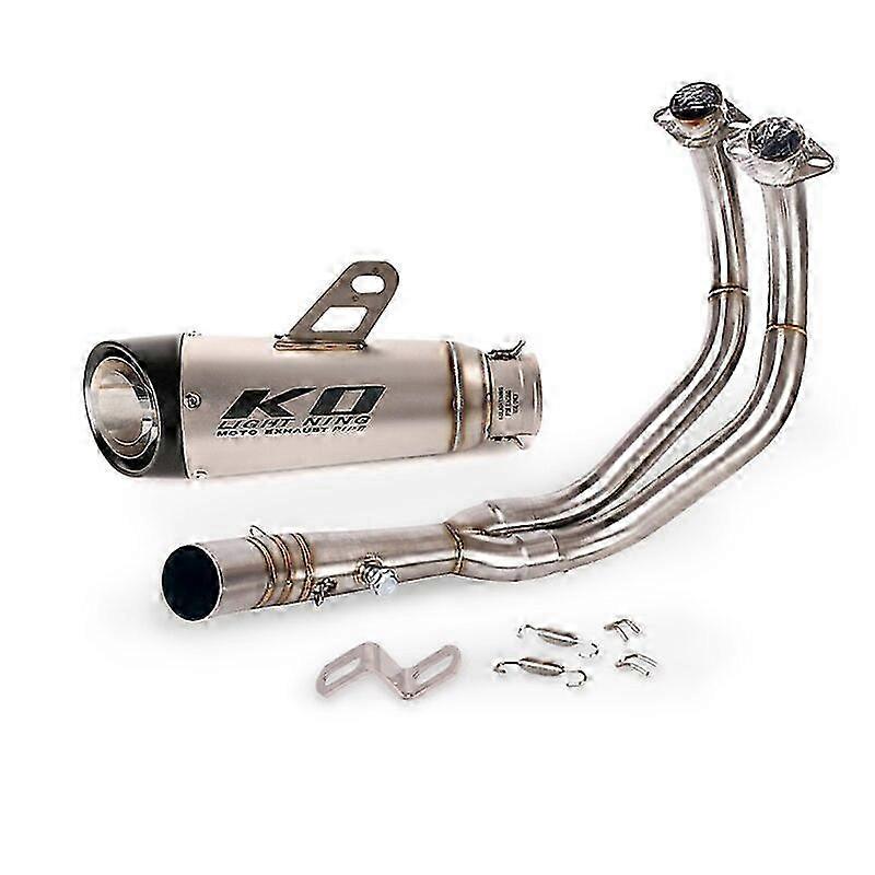 Complete Exhaust System for Compatible Brands MT-07 XSR700 FZ07 FJ07 with 51mm Muffler and Removable DB Killer