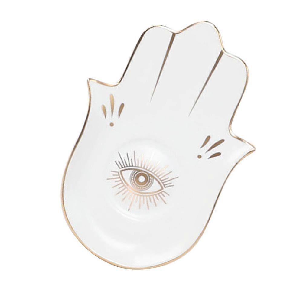 Stackable Jewelry Tray Small Storage Plate Homeowners 16x11.5cm White 1Pack