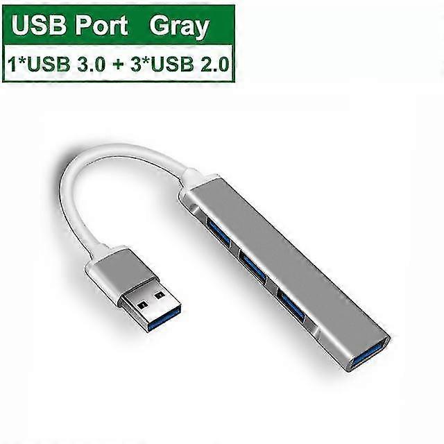 4 Port Type C USB Hub Splitter Adapter OTG USB Port Expansion for Laptop PC Accessories for Mouse Keyboard U Disk