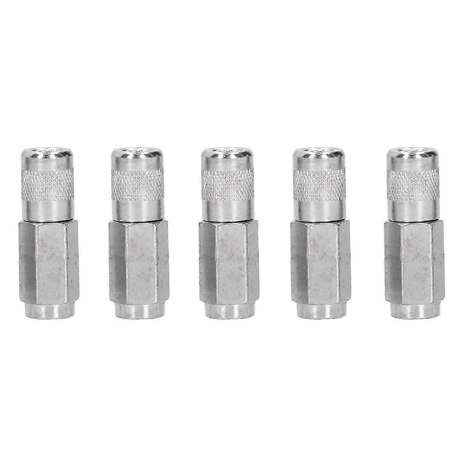 5Pcs Durable Grease Gun Coupler with Flat Nozzle for Equipment Maintenance