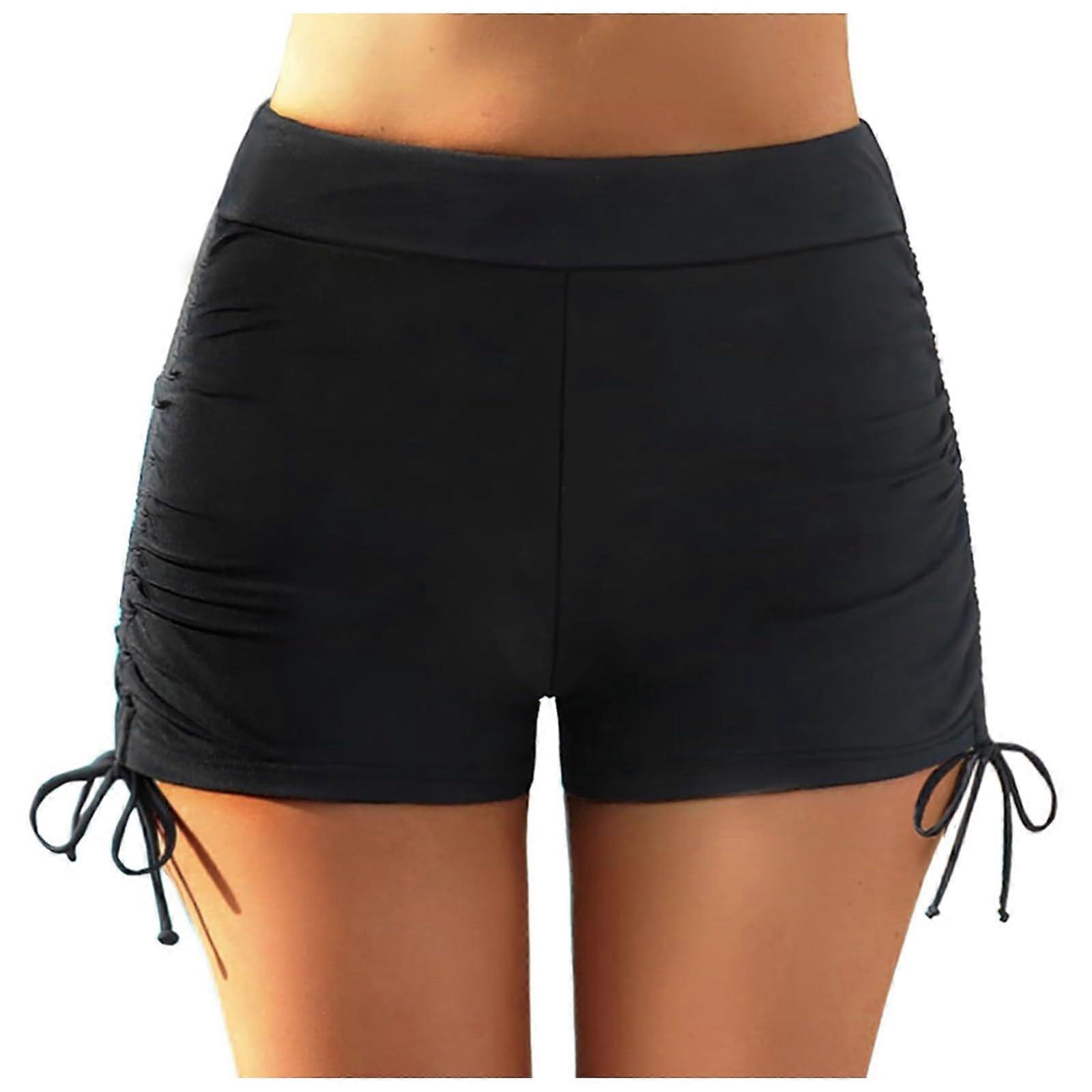50 Women's Plus Size  Waist Bikini Bottoms Swim Briefs Black XL