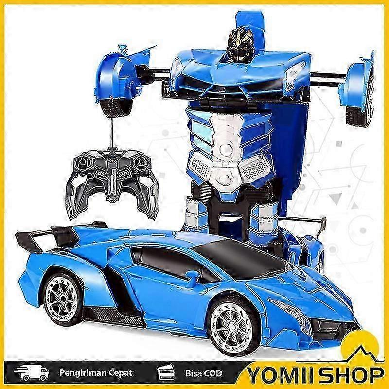 2,4 GHz Fernbedienung Transforming Car mit Deformation Dancing Funktion für Kinder, coole Lichter und 360 Rotation Spielzeugauto