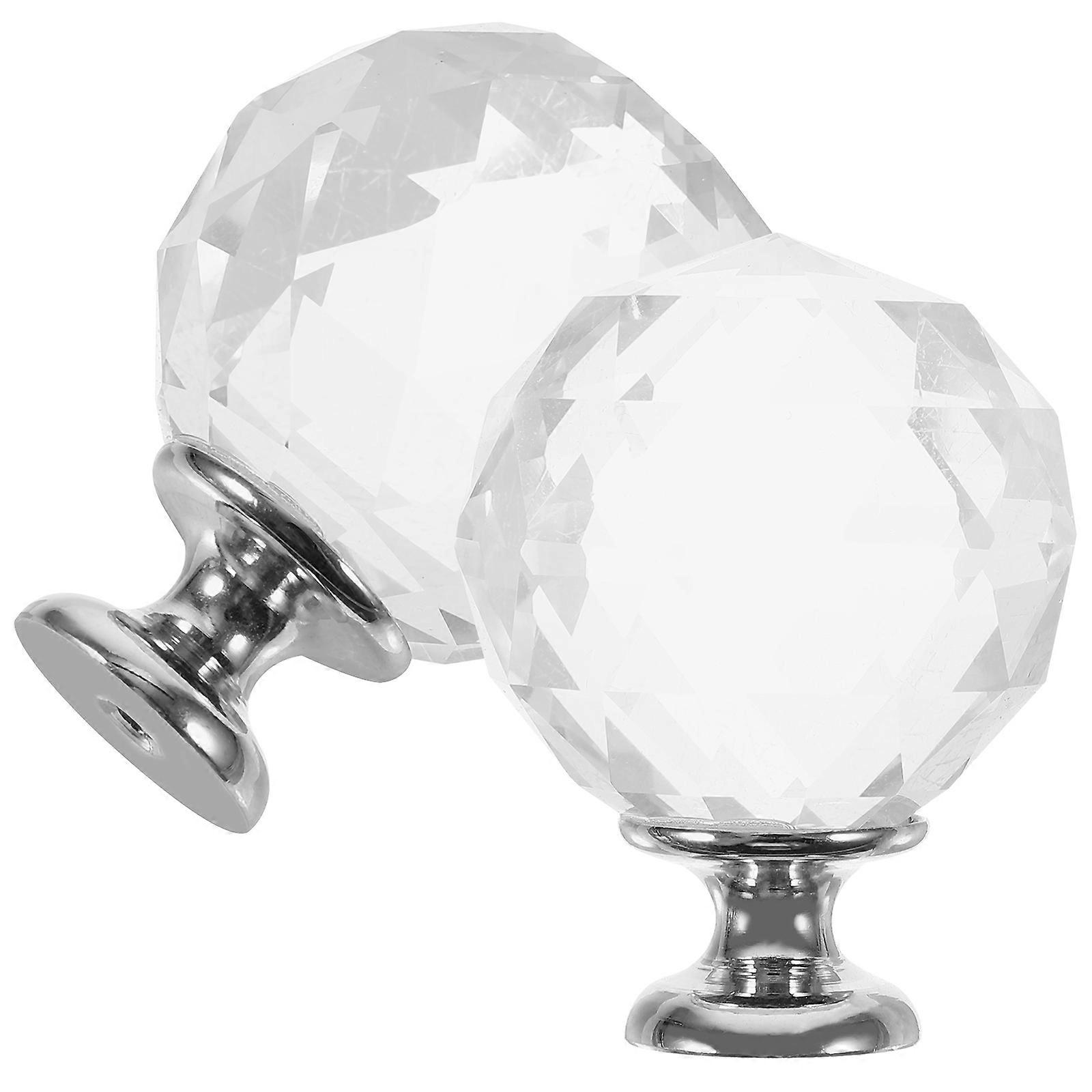Glass Dresser Drawer Knob 2Pcs Assorted Color Easy Installation for Home Use Cabinet Knob
