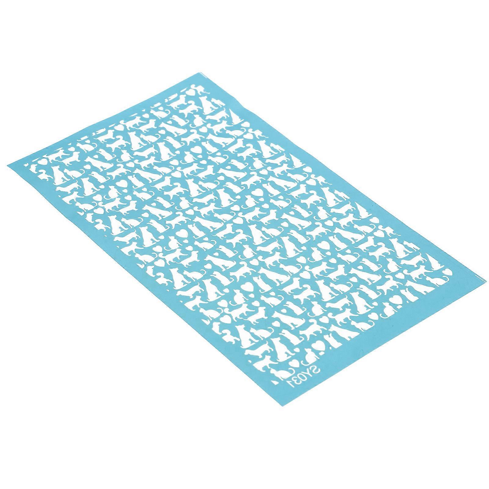 Silk Screen Printing Stencil Reusable Clay Craft Tool for DIY Crafts, Polymer Clay Projects, and Painting Activities with Animal & Heart Patterns